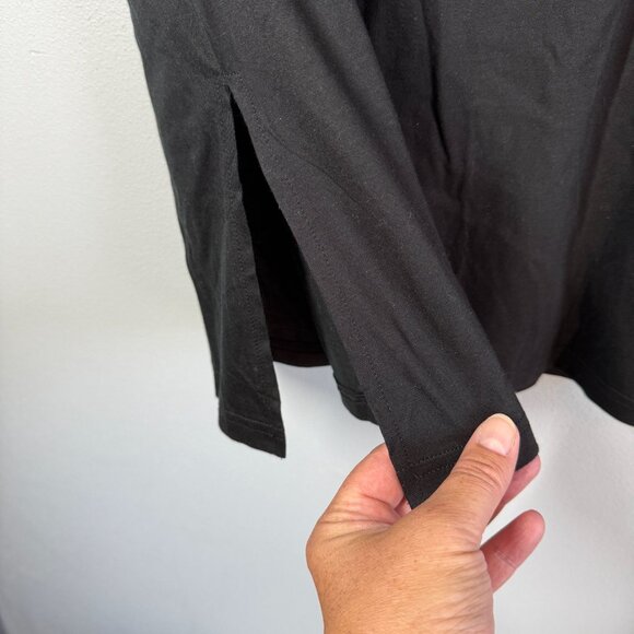 NWOT Madewell Sleeveless T-Shirt Small Black Side Slit Modal/Silk Blend Casual - Picture 7 of 9